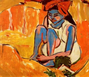 Das blaue Mädchen in der Sonne